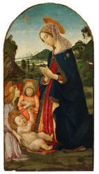 Adoration du Christ avec deux anges